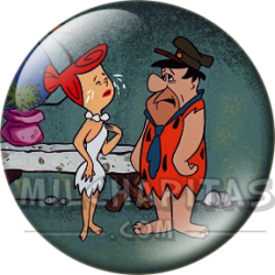 Chapa de Los Picapiedra: Pedro y Vilma (Vilma Llorando)