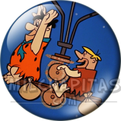 Chapa de Los Picapiedra: Pedro y Pablo (El Volador)