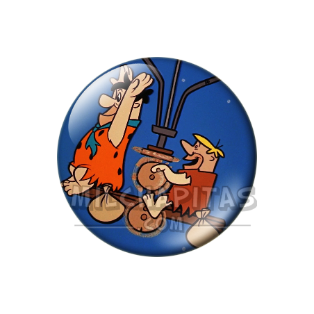 Chapa de Los Picapiedra: Pedro y Pablo (El Volador)