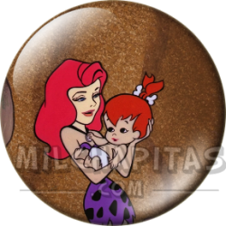 Chapa de Los Picapiedra: Pebbles y Ann-Margrock