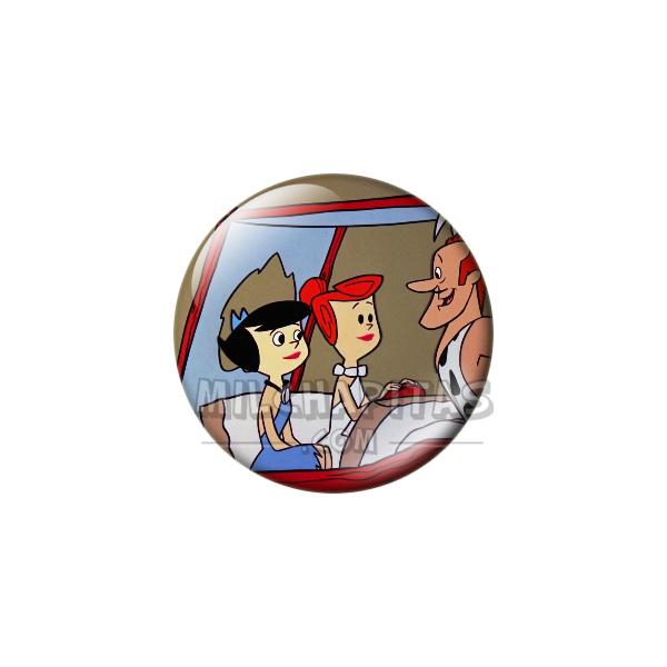 Chapa de Los Picapiedra: Vilma y Betty (Con Rodney)