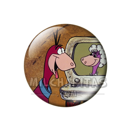 Chapa de Los Picapiedra: Dino y Sassie