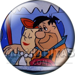 Chapa de Los Picapiedra: Pedro y Vilma (Abrazados)