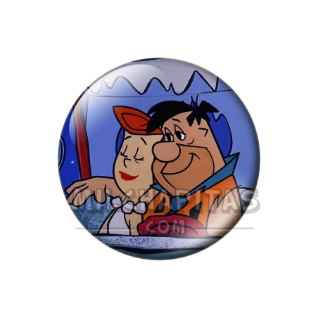 Chapa de Los Picapiedra: Pedro y Vilma (Abrazados)