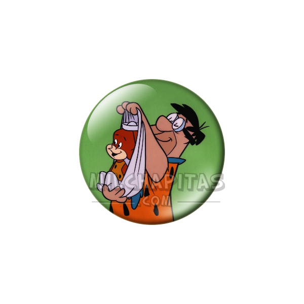 Chapa de Los Picapiedra: Pedro Picapiedra (Con el Mono)