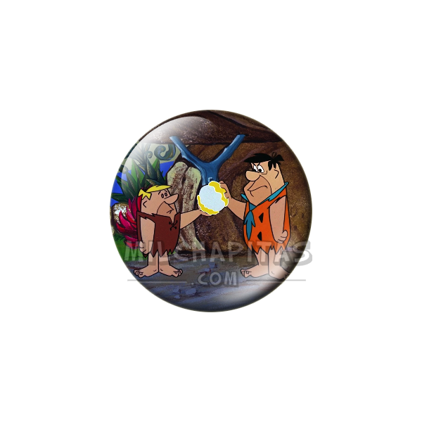 Chapa de Los Picapiedra: Pedro y Pablo (Pegados a la Bola)