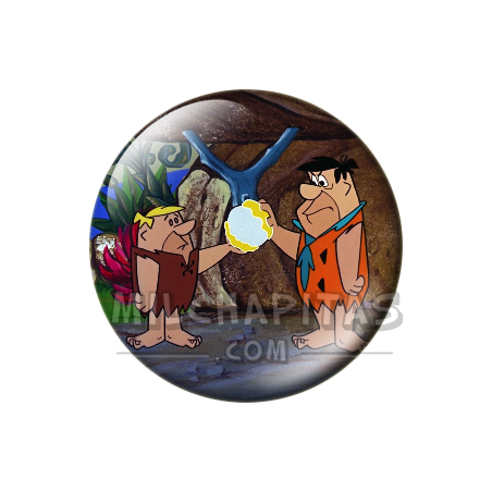 Chapa de Los Picapiedra: Pedro y Pablo (Pegados a la Bola)