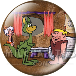 Chapa de Los Picapiedra: Pablo, Bam-Bam y Hoppy