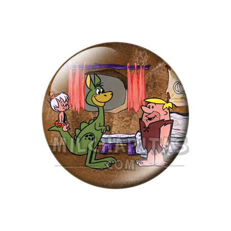 Chapa de Los Picapiedra: Pablo, Bam-Bam y Hoppy