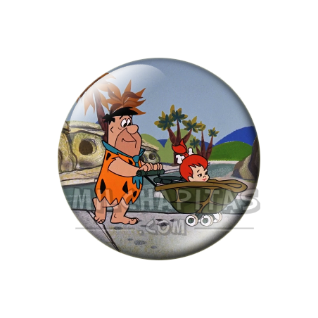 Chapa de Los Picapiedra: Pedro y Pebbles (De Paseo)