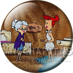 Chapa de Los Picapiedra: Betty y Vilma (Betty de Anciana)