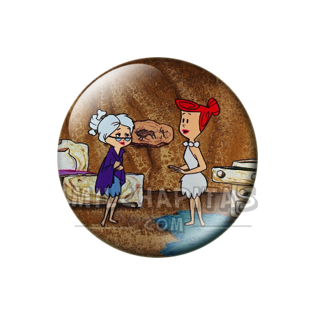 Chapa de Los Picapiedra: Betty y Vilma (Betty de Anciana)