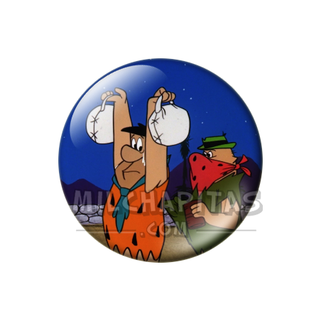 Chapa de Los Picapiedra: Pedro Picapiedra (Y el Ladrón)