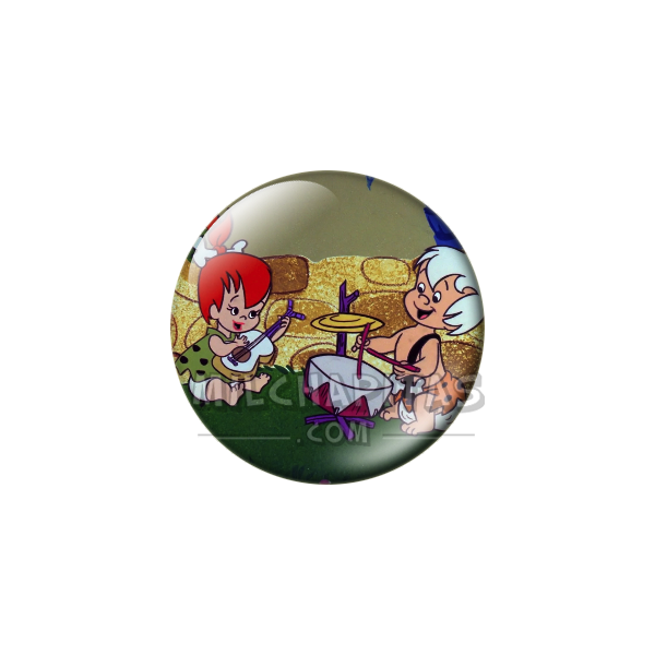 Chapa de Los Picapiedra: Pebbles y Bam-Bam (Tocando)