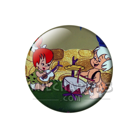 Chapa de Los Picapiedra: Pebbles y Bam-Bam (Tocando)