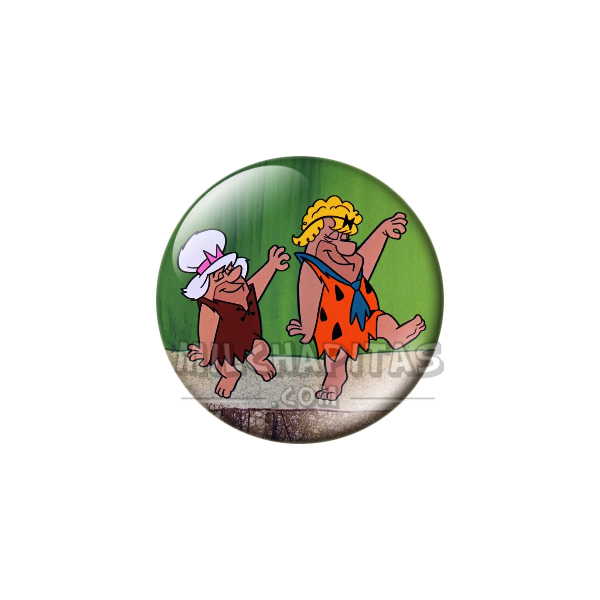 Chapa de Los Picapiedra: Pedro y Pablo (Vestidos de Mujer)