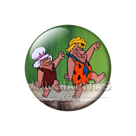 Chapa de Los Picapiedra: Pedro y Pablo (Vestidos de Mujer)