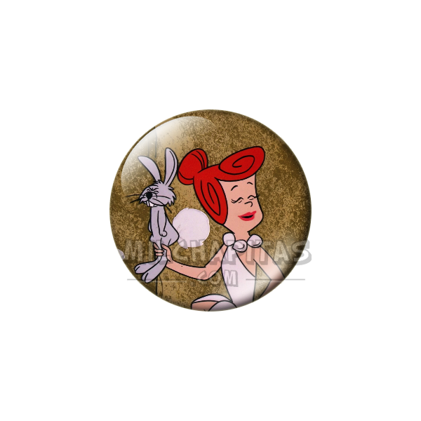 Chapa de Los Picapiedra: Vilma Picapiedra (Con el Conejo)