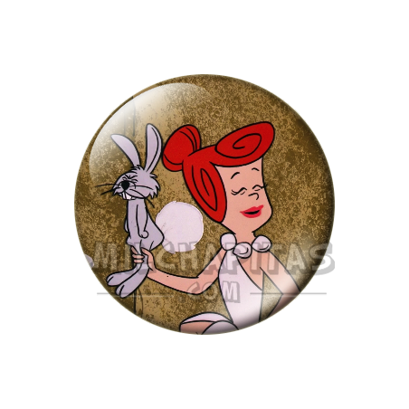 Chapa de Los Picapiedra: Vilma Picapiedra (Con el Conejo)