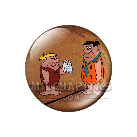 Chapa de Los Picapiedra: Pedro y Pablo (Con la Nota)
