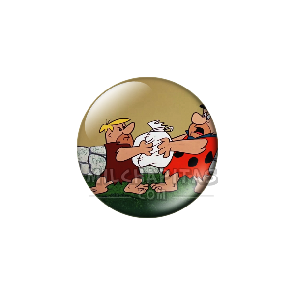 Chapa de Los Picapiedra: Pedro y Pablo (Con el Saco)