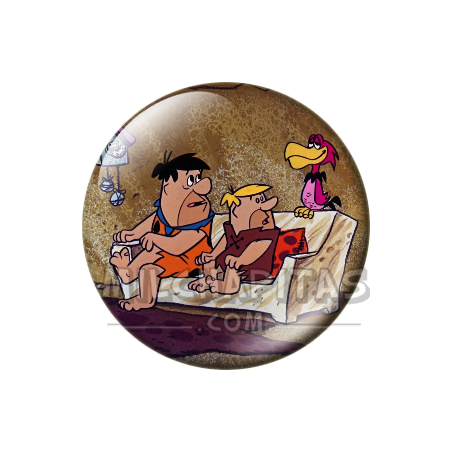 Chapa de Los Picapiedra: Pedro y Pablo (En el Sofá)