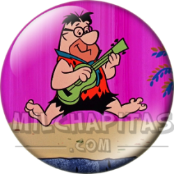 Chapa de Los Picapiedra: Pedro Picapiedra (Con la Guitarra)