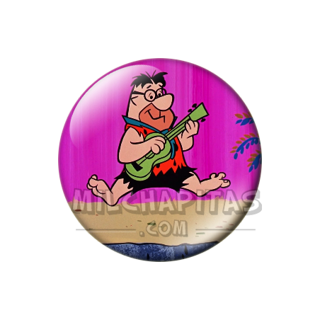 Chapa de Los Picapiedra: Pedro Picapiedra (Con la Guitarra)