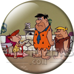 Chapa de Los Picapiedra: Pedro y Pablo (Con un Niño)