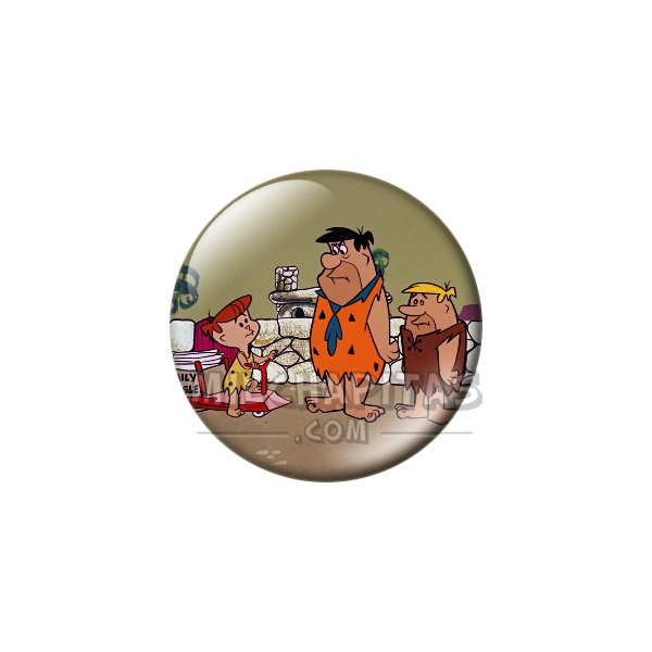 Chapa de Los Picapiedra: Pedro y Pablo (Con un Niño)