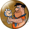 Chapa de Los Picapiedra: Pedro Picapiedra (Con un Bebé)