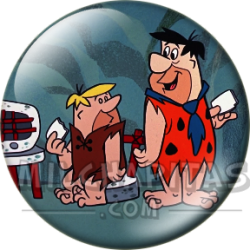 Chapa de Los Picapiedra: Pedro y Pablo (El Billete de Lotería)