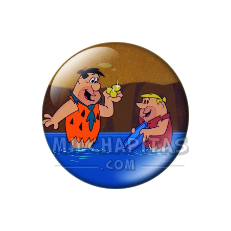 Chapa de Los Picapiedra: Pedro y Pablo (En el Agua)