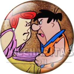 Chapa de Los Picapiedra: Pedro y Vilma (Discutiendo)