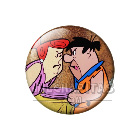 Chapa de Los Picapiedra: Pedro y Vilma (Discutiendo)