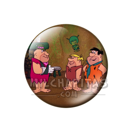Chapa de Los Picapiedra: Pedro y Pablo (Con Gazú Volando)