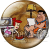 Chapa de Los Picapiedra: Pedro y Vilma (Leyendo)