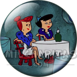 Chapa de Los Picapiedra: Vilma y Betty (En el Restaurante)