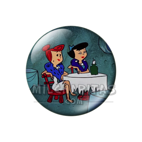 Chapa de Los Picapiedra: Vilma y Betty (En el Restaurante)