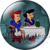 Chapa de Los Picapiedra: Vilma y Betty (En el Restaurante)