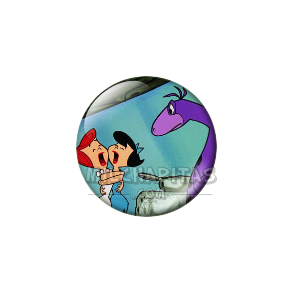Chapa de Los Picapiedra: Vilma y Betty (Con el Snorkasaurio)
