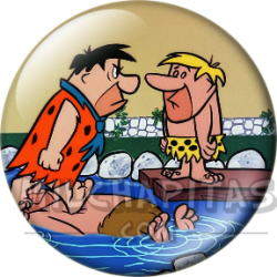 Chapa de Los Picapiedra: Pedro y Pablo (En la Piscina)