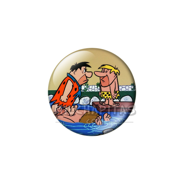 Chapa de Los Picapiedra: Pedro y Pablo (En la Piscina)