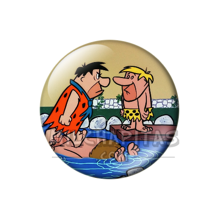 Chapa de Los Picapiedra: Pedro y Pablo (En la Piscina)