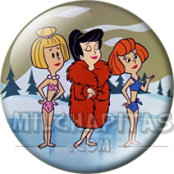 Chapa de Los Picapiedra: Vilma y Betty (En la Nieve)