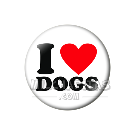 Chapa de I love...: I love dogs