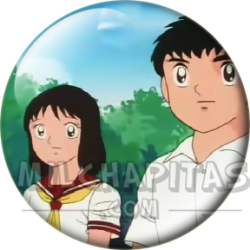 Chapa de Oliver y Benji: Oliver y Patty
