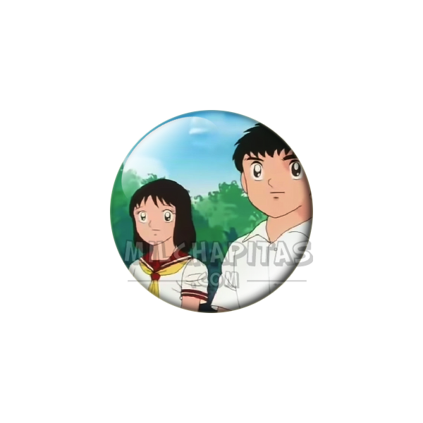 Chapa de Oliver y Benji: Oliver y Patty