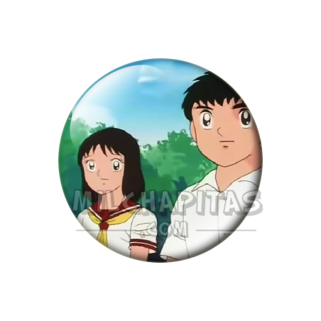 Chapa de Oliver y Benji: Oliver y Patty