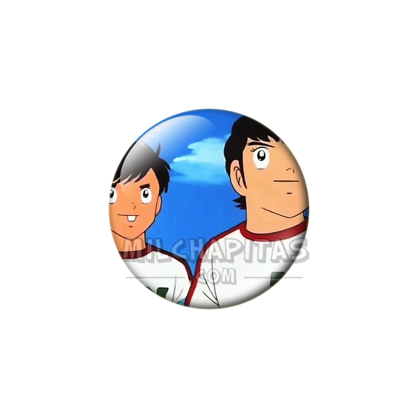 Chapa de Oliver y Benji: Johnny Mason y Ted Carter